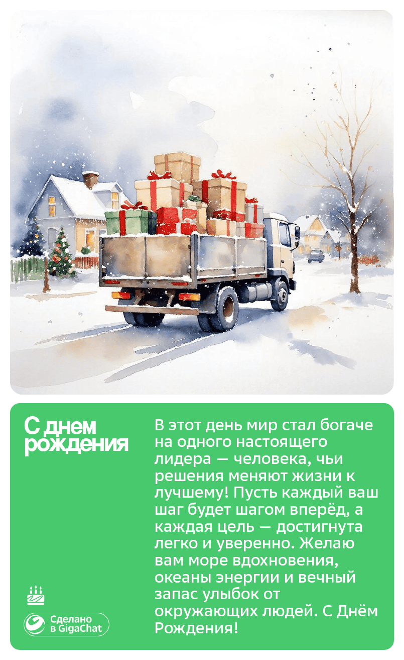 Открытка с поздравлением