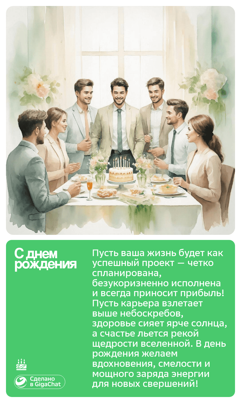 Открытка с поздравлением